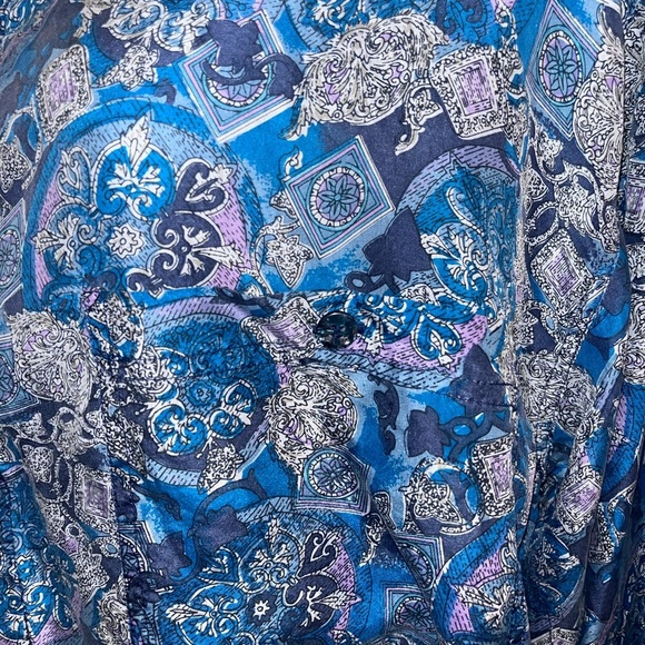 Gorgeous vintage summa silk button down paisley Asian glam core - Picture 3 of 3